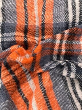 Lands' End Alpaca-Wool blend plaid blanket